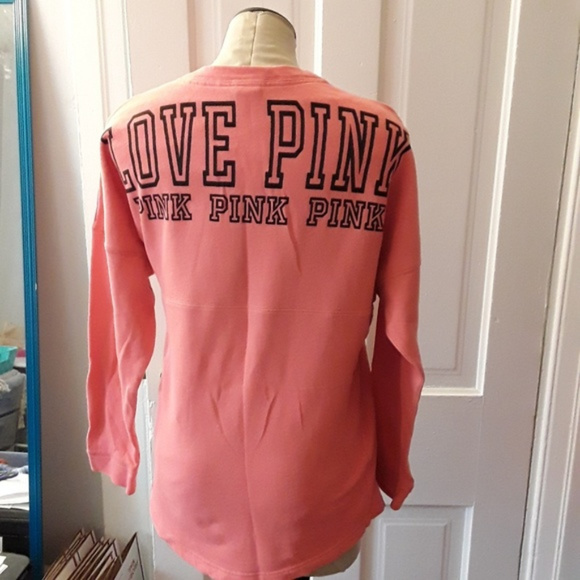 PINK Victoria's Secret Tops - VS Pink coral long sleeve crewneck